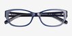 Rafi Navy AcetateEyeglass Frames from EyeBuyDirect, Closed View