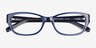 Rafi Navy AcetateEyeglass Frames from EyeBuyDirect, Closed View