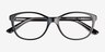 Piper Black AcetateEyeglass Frames from EyeBuyDirect, Closed View