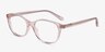 Piper Clear Pink AcetateEyeglass Frames from EyeBuyDirect, Angle View
