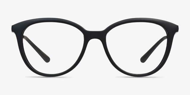 Neely Matte Black PlasticEyeglass Frames from EyeBuyDirect, Front View