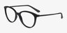Neely Matte Black PlasticEyeglass Frames from EyeBuyDirect, Angle View