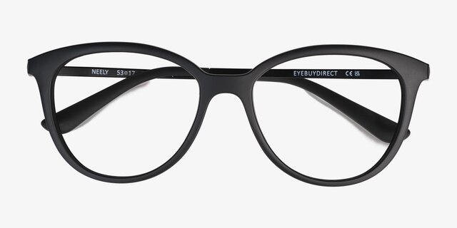 Neely Matte Black PlasticEyeglass Frames from EyeBuyDirect, Closed View