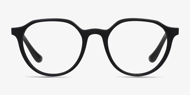 Prue Matte Black PlasticEyeglass Frames from EyeBuyDirect, Front View