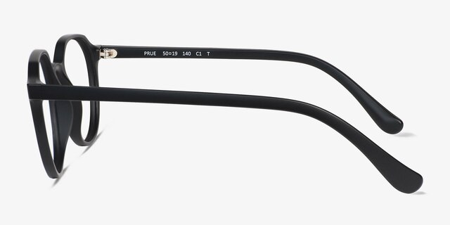Prue Matte Black PlasticEyeglass Frames from EyeBuyDirect, Side View