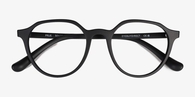 Prue Matte Black PlasticEyeglass Frames from EyeBuyDirect, Closed View