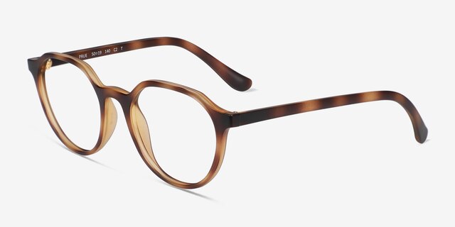 Prue Matte Tortoise PlasticEyeglass Frames from EyeBuyDirect, Angle View
