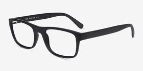 Suze Matte black Plastique Montures de lunettes de vue d'EyeBuyDirect, Vue d'Angle