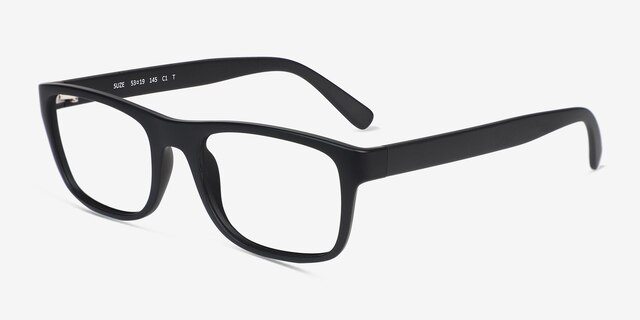 Suze Matte Black PlasticEyeglass Frames from EyeBuyDirect, Angle View