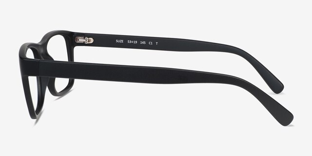 Suze Matte Black PlasticEyeglass Frames from EyeBuyDirect, Side View