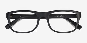 Suze Matte black Plastique Montures de lunettes de vue d'EyeBuyDirect, Vue Rapprochée