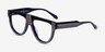 Etho Black AcetateEyeglass Frames from EyeBuyDirect, Angle View
