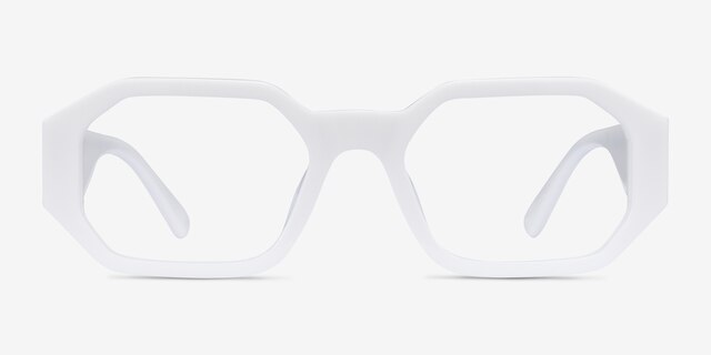 Indie White AcetateEyeglass Frames from EyeBuyDirect, Front View