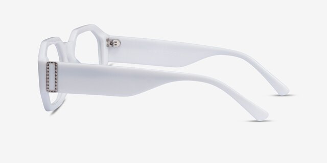Indie White AcetateEyeglass Frames from EyeBuyDirect, Side View
