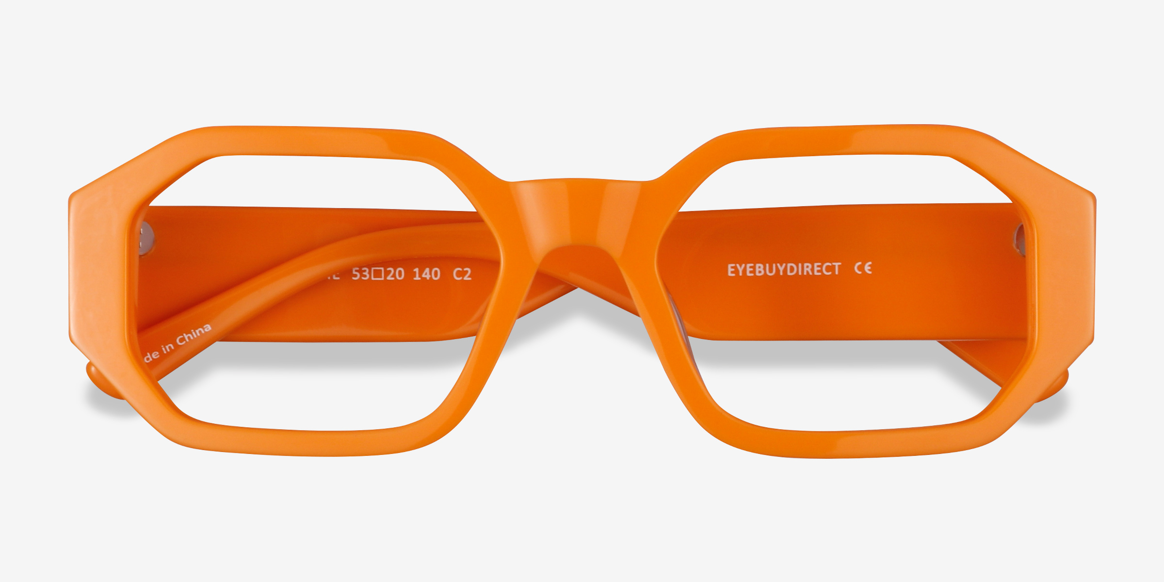 Indie Geometric Orange Glasses for Women Eyebuydirect