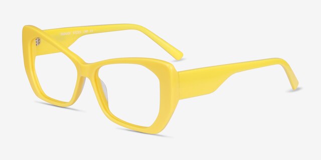 Deduce Yellow AcetateEyeglass Frames from EyeBuyDirect, Angle View