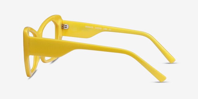 Deduce Yellow AcetateEyeglass Frames from EyeBuyDirect, Side View