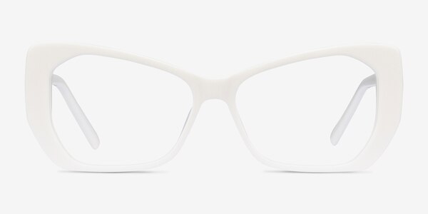 Deduce Blanche Acétate Montures de lunettes de vue