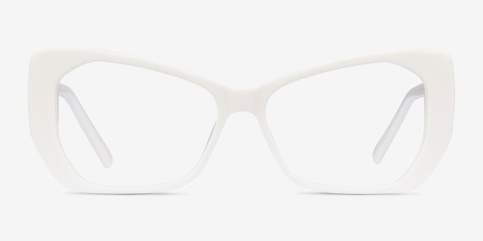 Deduce White Acetate Eyeglass Frames from EyeBuyDirect