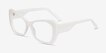 Deduce White AcetateEyeglass Frames from EyeBuyDirect, Angle View