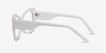 Deduce White AcetateEyeglass Frames from EyeBuyDirect, Side View