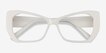 Deduce White AcetateEyeglass Frames from EyeBuyDirect, Closed View