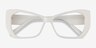 Deduce White AcetateEyeglass Frames from EyeBuyDirect, Closed View
