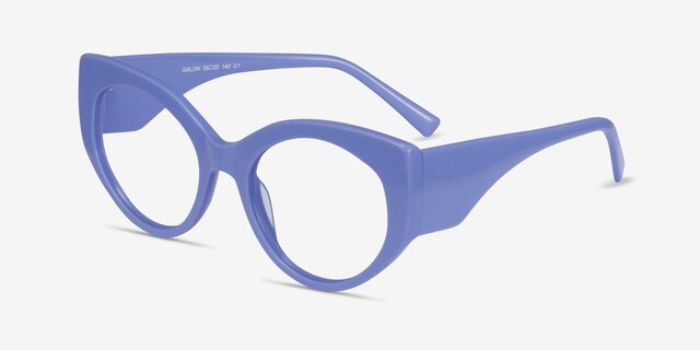 Salon Purple AcetateEyeglass Frames from EyeBuyDirect, Angle View