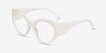 Salon White AcetateEyeglass Frames from EyeBuyDirect, Angle View