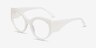 Salon White AcetateEyeglass Frames from EyeBuyDirect, Angle View