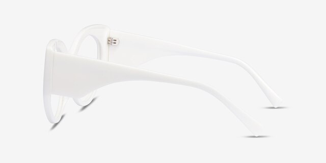 Salon White AcetateEyeglass Frames from EyeBuyDirect, Side View