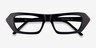 Synth Black AcetateEyeglass Frames from EyeBuyDirect, Closed View