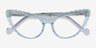 Pen Clear Green AcetateEyeglass Frames from EyeBuyDirect, Closed View