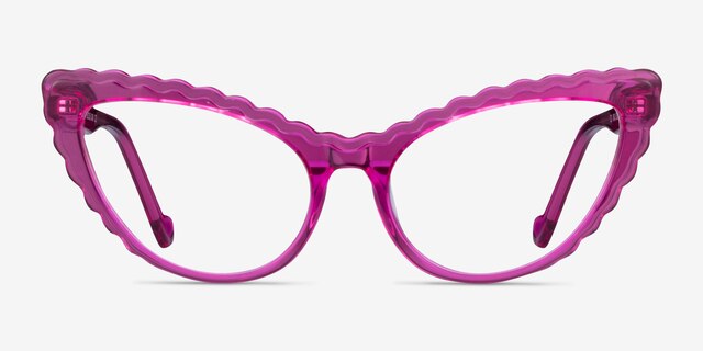 Pen Clear Purple AcetateEyeglass Frames from EyeBuyDirect, Front View