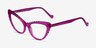 Pen Clear Purple AcetateEyeglass Frames from EyeBuyDirect, Angle View