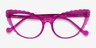 Pen Clear Purple AcetateEyeglass Frames from EyeBuyDirect, Closed View