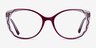 Agrias Purple Clear AcetateEyeglass Frames from EyeBuyDirect, Front View
