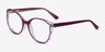 Agrias Purple Clear AcetateEyeglass Frames from EyeBuyDirect, Angle View