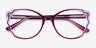 Agrias Purple Clear AcetateEyeglass Frames from EyeBuyDirect, Closed View