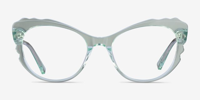 Cassis Green AcetateEyeglass Frames from EyeBuyDirect, Front View
