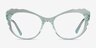 Cassis Green AcetateEyeglass Frames from EyeBuyDirect, Front View