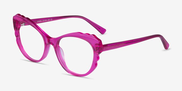 Cassis Purple AcetateEyeglass Frames from EyeBuyDirect, Angle View