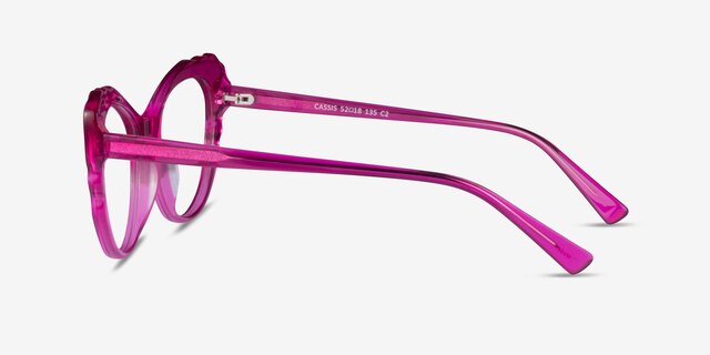 Cassis Purple AcetateEyeglass Frames from EyeBuyDirect, Side View