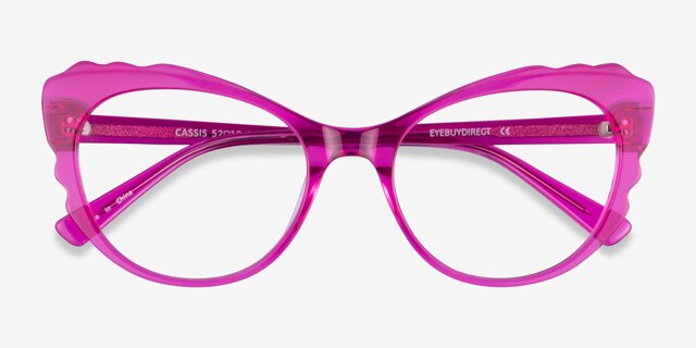 Cassis Purple AcetateEyeglass Frames from EyeBuyDirect, Closed View