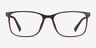 Ease Dark Brown PlasticEyeglass Frames from EyeBuyDirect, Front View