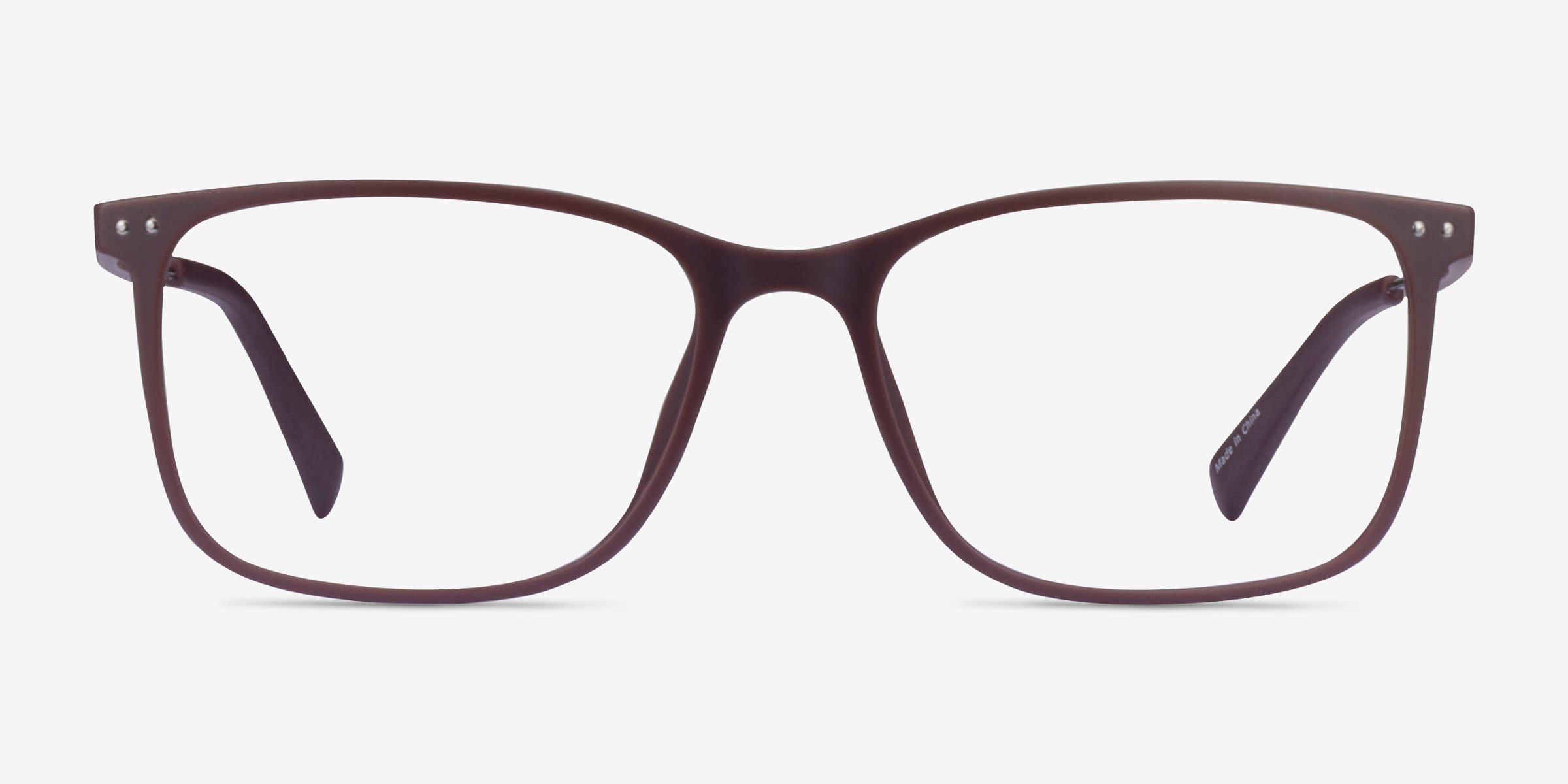 Ease Rectangle Dark Brown Full Rim Eyeglasses | Eyebuydirect