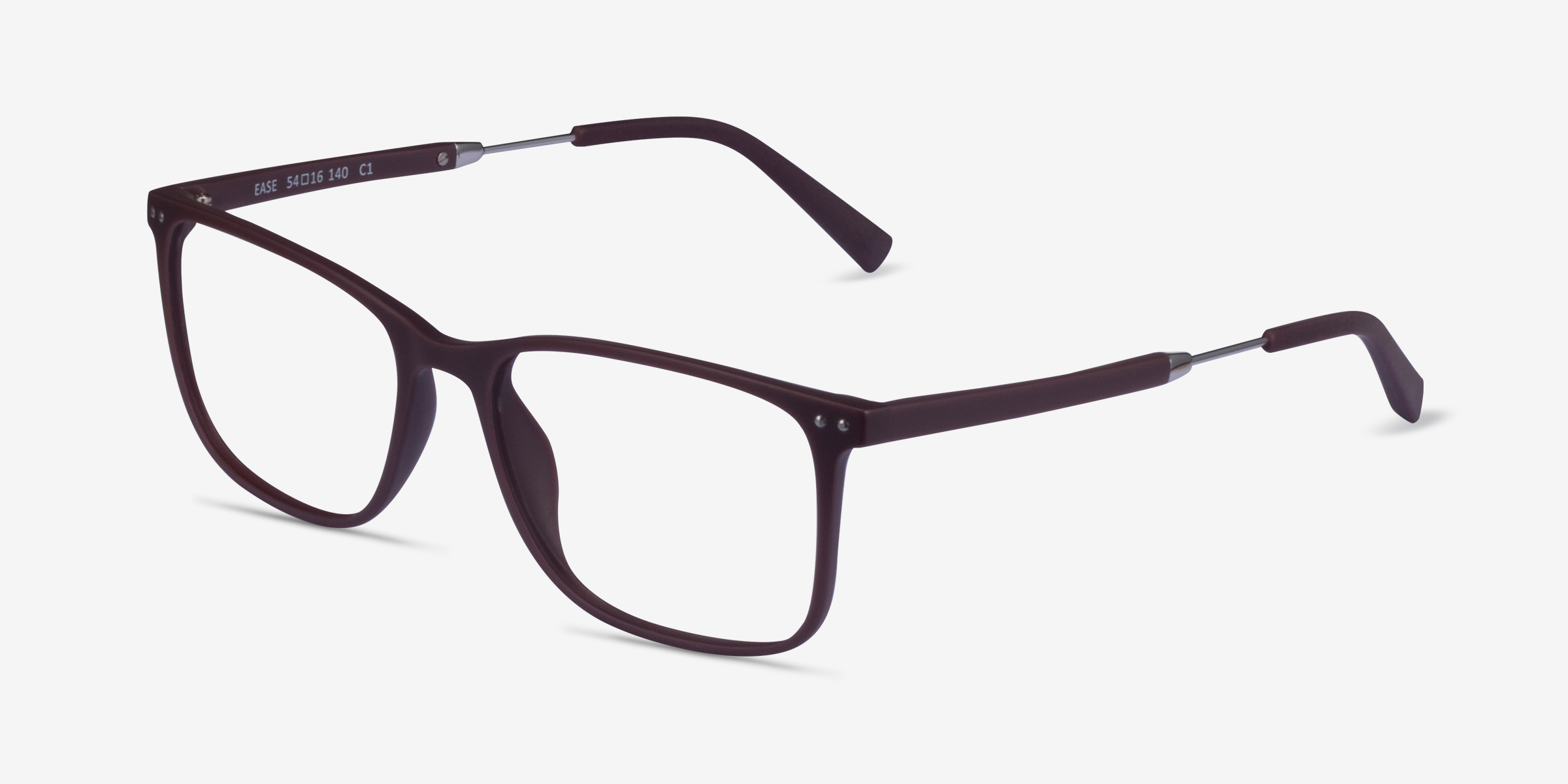 Ease Rectangle Dark Brown Full Rim Eyeglasses Eyebuydirect