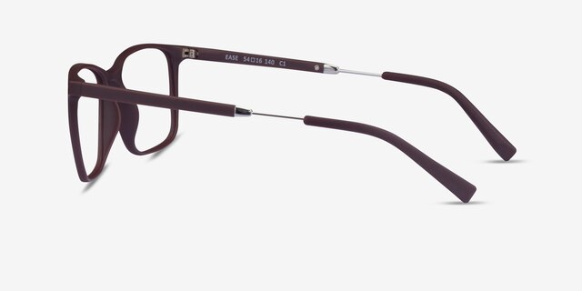 Ease Dark Brown PlasticEyeglass Frames from EyeBuyDirect, Side View