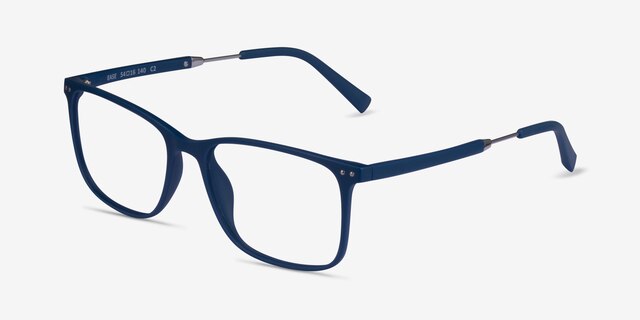 Ease Navy PlasticEyeglass Frames from EyeBuyDirect, Angle View