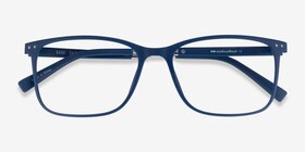 Ease Bleu marine  Métal Montures de lunettes de vue d'EyeBuyDirect, Vue Rapprochée